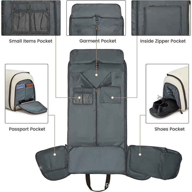 Nueva bolsa de ropa de viaje bolsa de equipaje hombre viaje bolsa de traje convertible bolsa de mano mujer tipo colgante