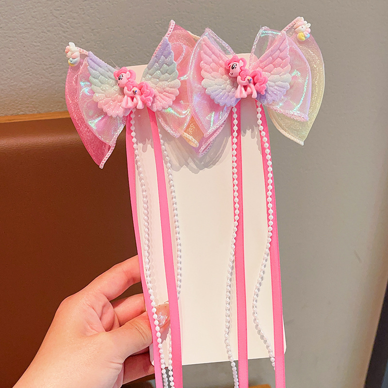 Nuevo clip de peludo para niños, accesorios para el cabello, tocado para niñas, horquilla, horquilla de lazo para bebé, pony, lindo