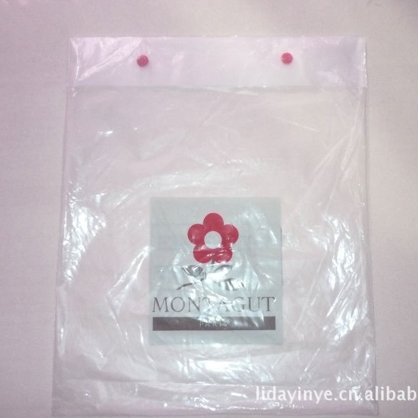 厂家直供彩色印刷钉塑料纽扣包装服装PE塑料袋四合扣PE袋