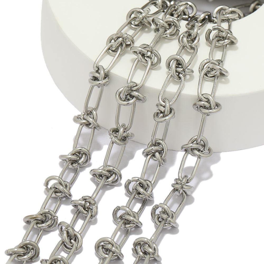 72g Weight Chain Jewelry Making Type 1 Piece 6*1000mm 304 Stainless Steel Geometric Polished Chain