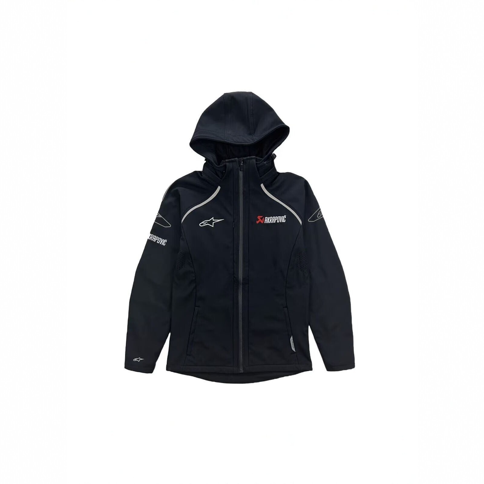 A Star Scorpio Collaboration Softshell Cycling Jacket, Autumn/Winter Windproof, Waterproof, and Warm, with Hood, Motorcycle Racing Jacket