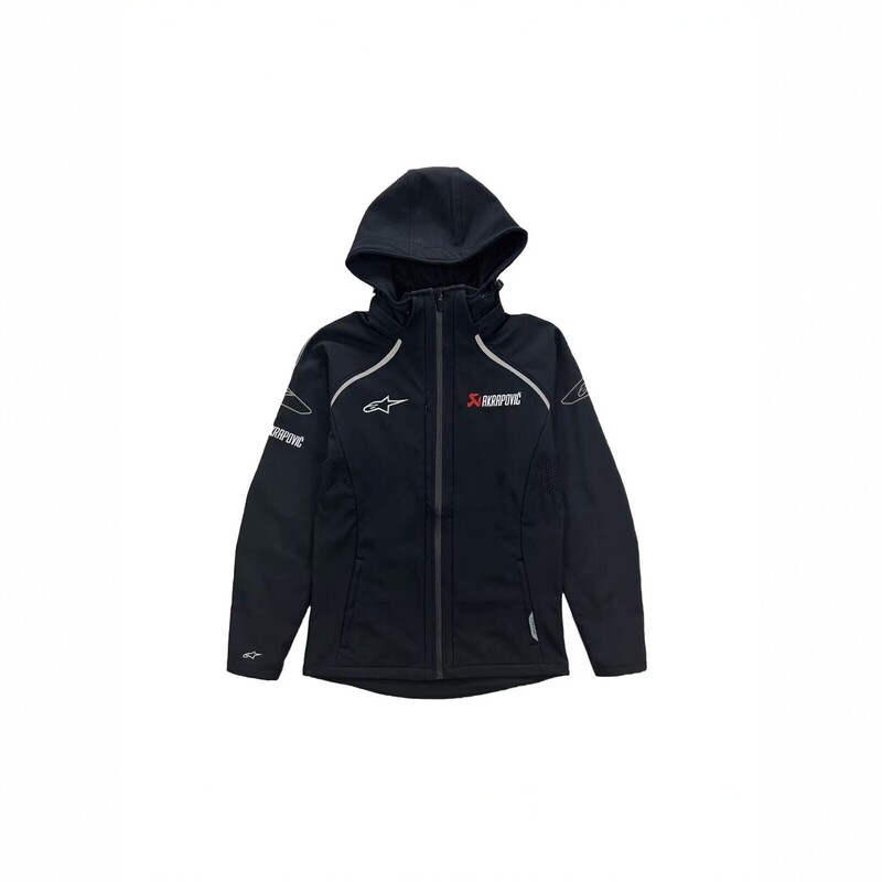 A Star Scorpio Collaboration Softshell Cycling Jacket, Autumn/Winter Windproof, Waterproof, and Warm, with Hood, Motorcycle Racing Jacket