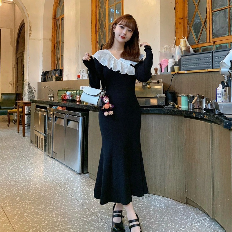 spring Japanese elegant knitted skirt