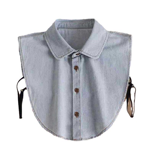 Winter stand-up collar white adult suit Korean style cute solid color ruffled sweater formal fake collar 