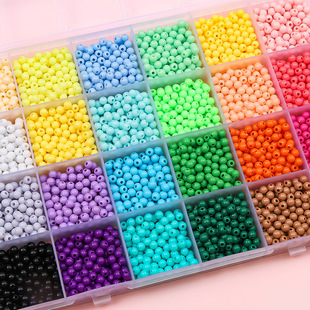 3/4mm acrylic solid color round beads beads handmade DIY bracelet bracelet loose beads accessories wholesale