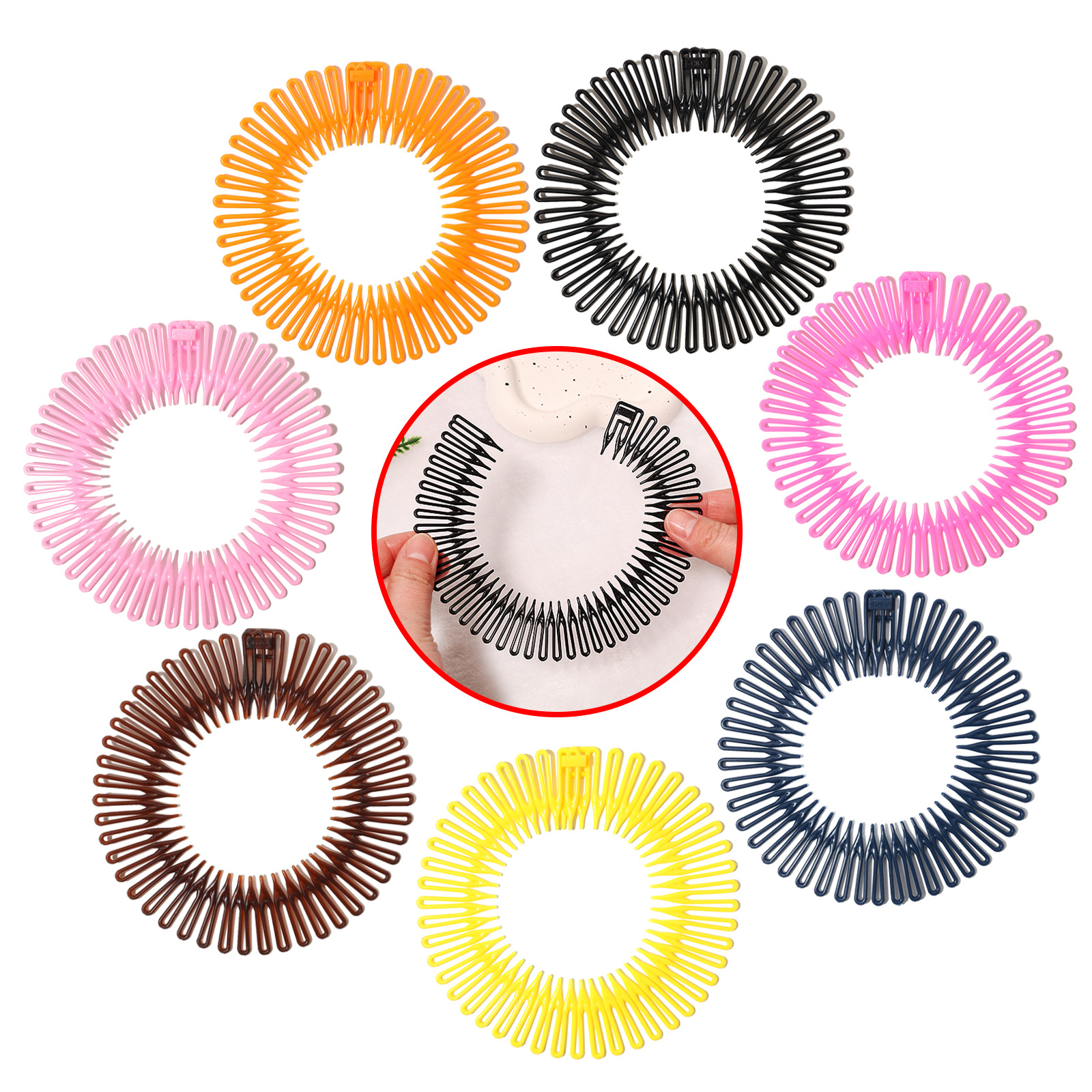 Fashionable plastic solid color headband