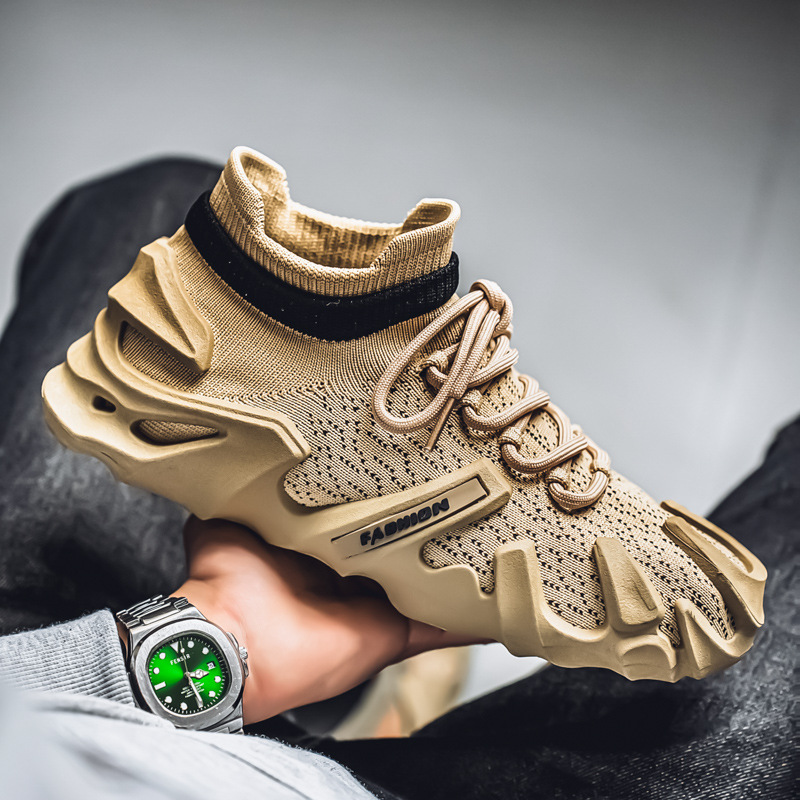 Zapatos de hombre de caña alta primavera nueva tendencia deportiva casual retro británico todo-fósforo zapatos de herramientas transpirables