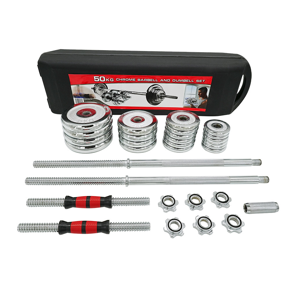 Factory Direct Sales Electroplated Cast Iron Dumbbell 20kg Set for Men and Women to Exercise Special Export Weightlifting Wholesale Barbell