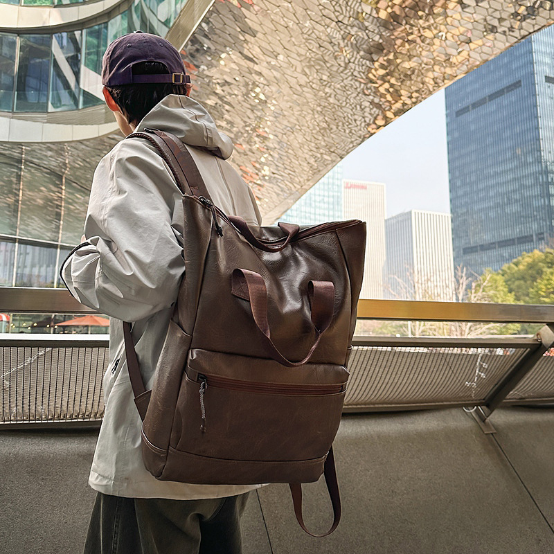 大容量双肩包男女轻便手提包纯色2025休闲户外运动旅行背包电脑包