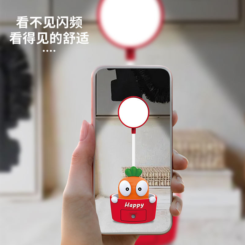 Nueva lindo piña lámpara de mesa recargable sacapuntas decoración primavera lámpara de mesa de lectura estudiante escritorio lámpara de mesa LED