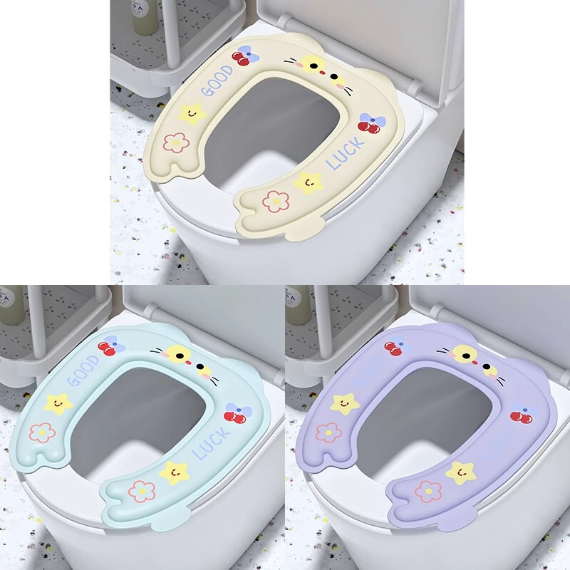 トイレマット 2025 新防水無洗浄四季ユニバーサル粘着便座夏のトイレ家庭用シートクッション|undefined