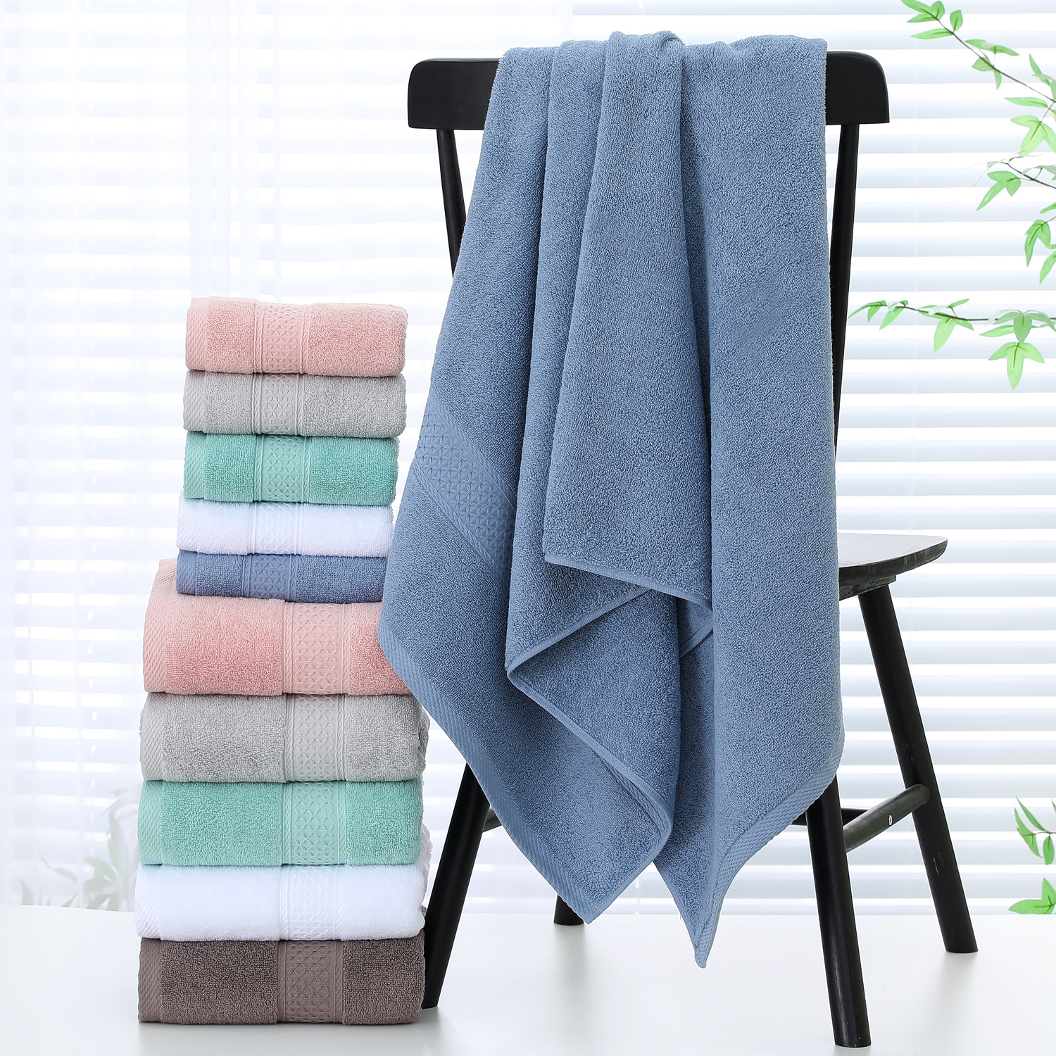 Luxury Cotton Bath Towel 3-piece Set Super Absorbent For Home_voghion.com
