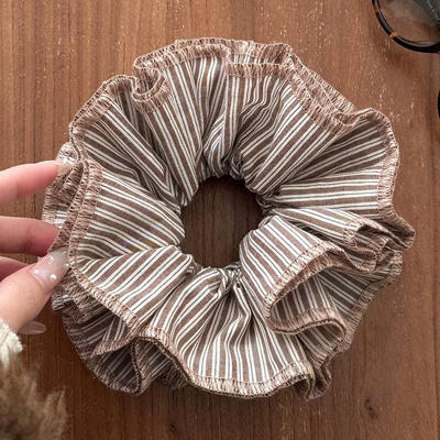 Saç üçün rezinlər striped scrunchie for women, high-end