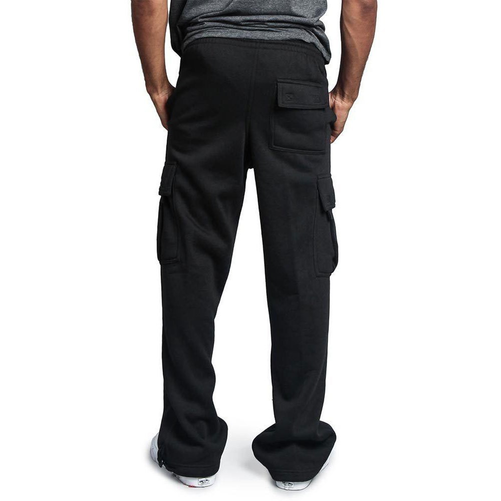 Men's Clothing men's multi pocket workwear casual pants autumn and winter large size brushed plus velvet cuffed trousers men_voghion.com