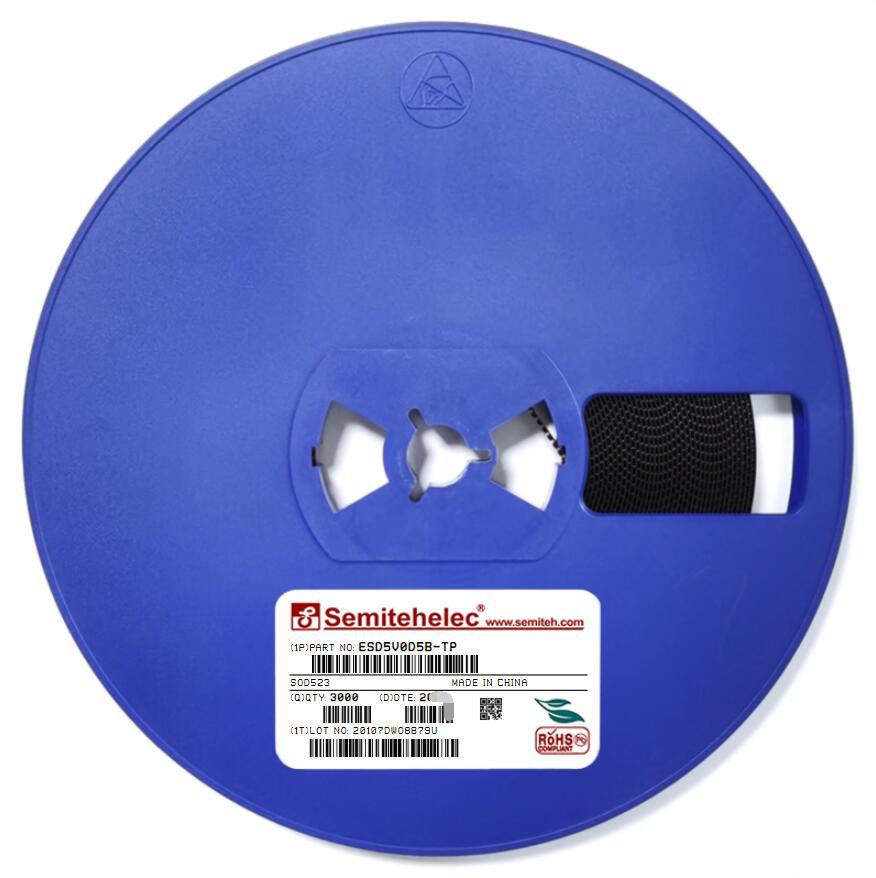 ESD5V0D5B-TP ESD静电保护二极管 SOD523 SEMITEH 全新原装正品