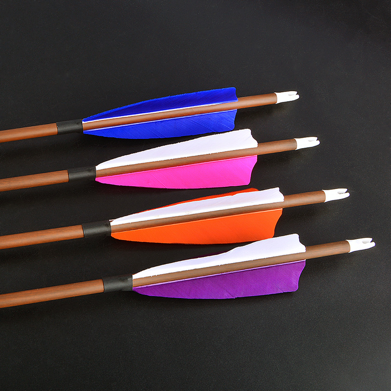 ame木紋純碳箭美獵傳統反曲箭支沉香木紋真羽碳箭碳箭批發