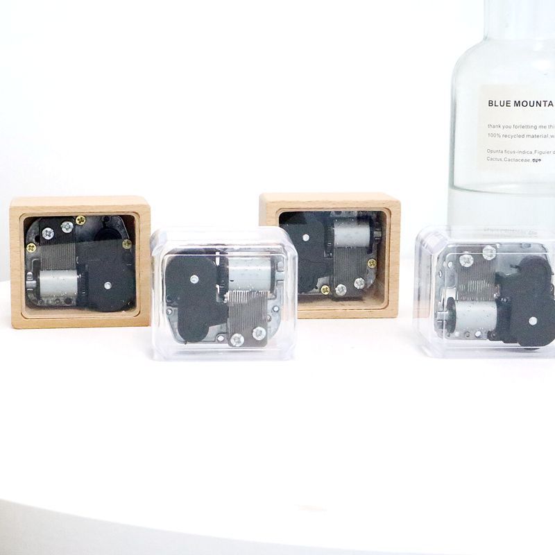 Acrylic Music Box Transparent Music Box Student Creative Gift Birthday Gift Wood Home Decor Wholesale