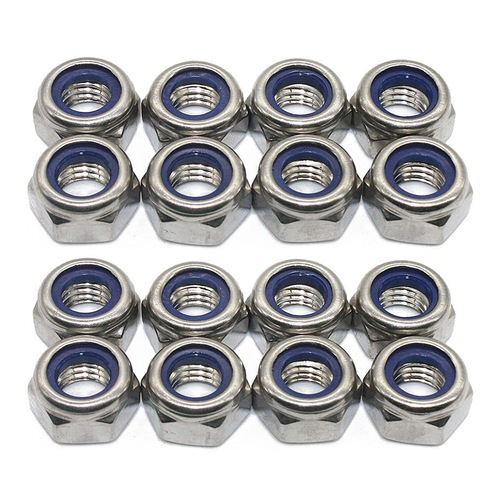 Stainless steel lock nut nylon black lock nut nickel plated zinc plated self-locking hexagonal screw cap loosening nut