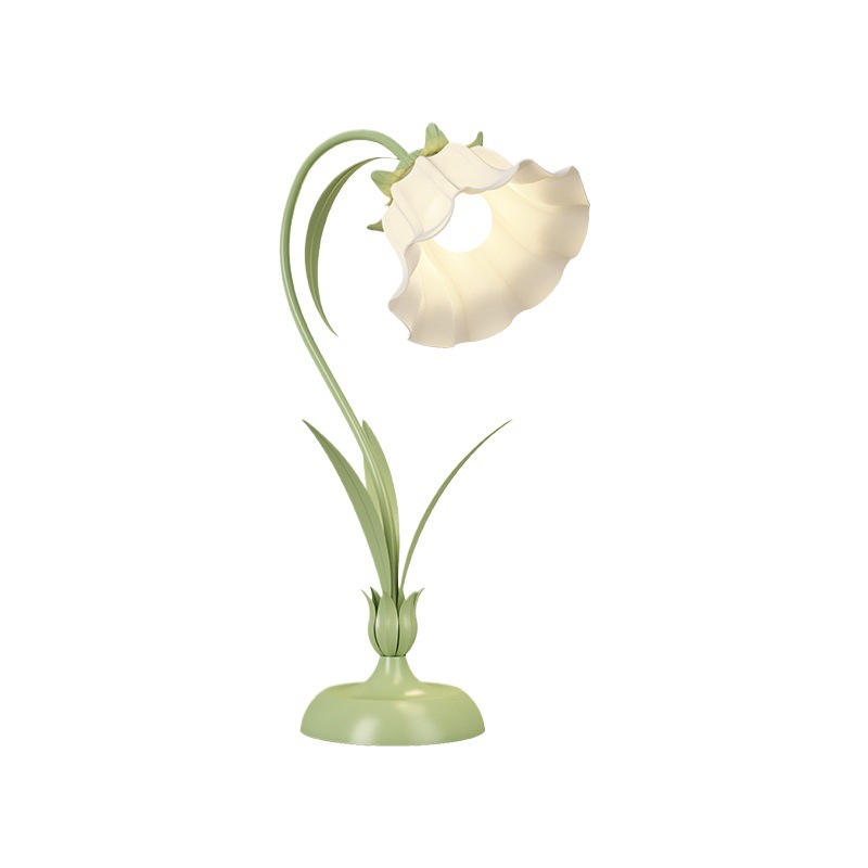 Lámparas de escritorio de flores de orquídeas pastorales creativas francesas, cálidas luces de cabecera del dormitorio, escritorio minimalista, lámparas de Taichung Mountain