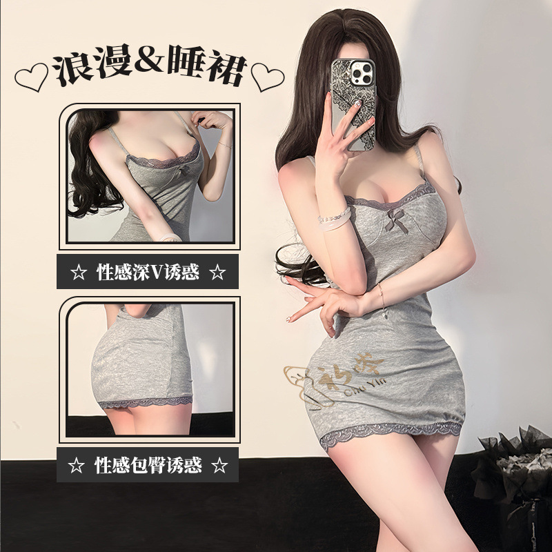 섹시한 속옷, 순수한 욕망, 섹시한 슬림핏 서스펜더 드레스, 레이스, 통기성, 슬리밍, 여성용 이너웨어 및 아우터웨어 잠옷