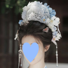 汉服配饰发冠仙气宋制3D打印头饰簪子发钗头冠古风写真墨雨发饰女