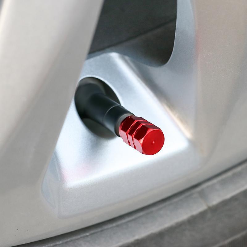 Oferta especial productos genuinos tapa de la válvula del coche cubierta de la boquilla de aire cubierta de la válvula del neumático aleación de aluminio gas 4 paquete modificación personalizada