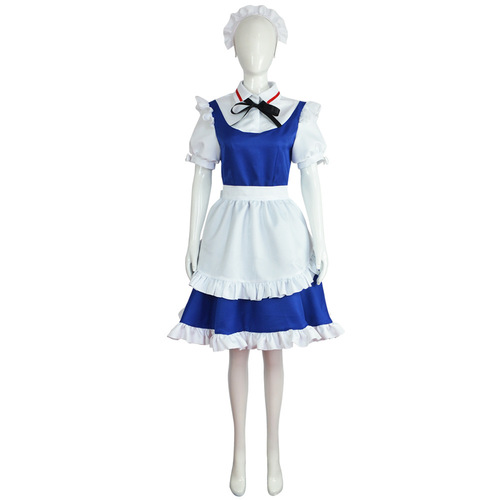 Oriental Project 16-Night Sakuya Cosplay Costume Unisex Maid Outfit Cosplay Clothing Anime Dress Full Set