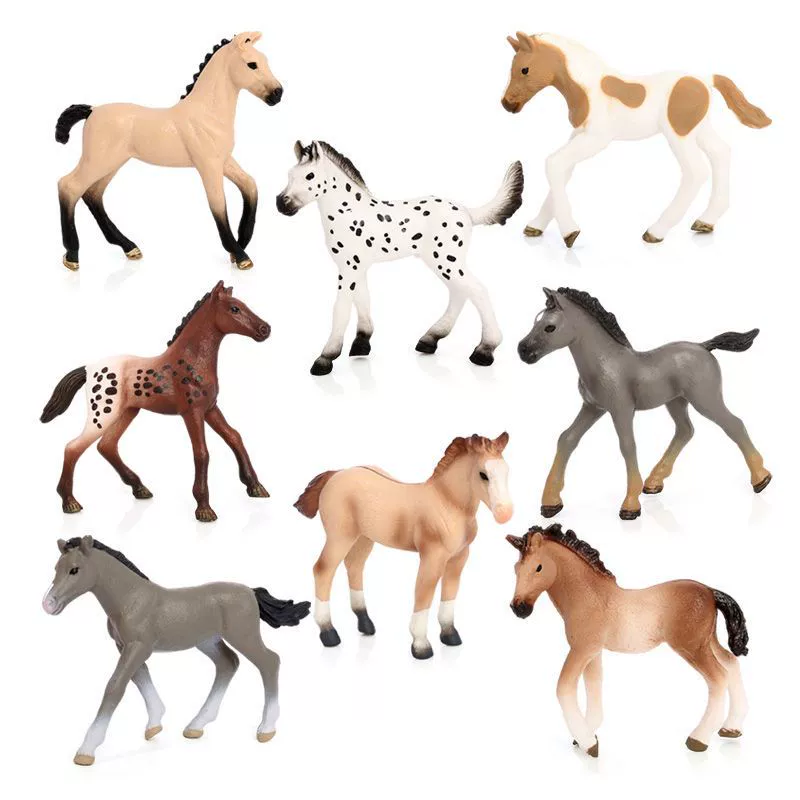 Реалистичная фигурка животного лошадка, познавательная игрушка, украшение, раннее развитие