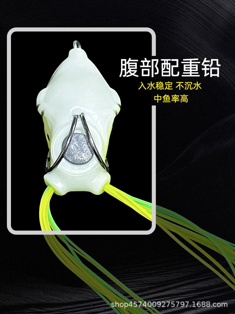 2025 Classic Thunder Frog Fishing Bad Luya Bait Bionic Frog Set Black Fish Specializes in Long-range Shooting Black Fake Bad