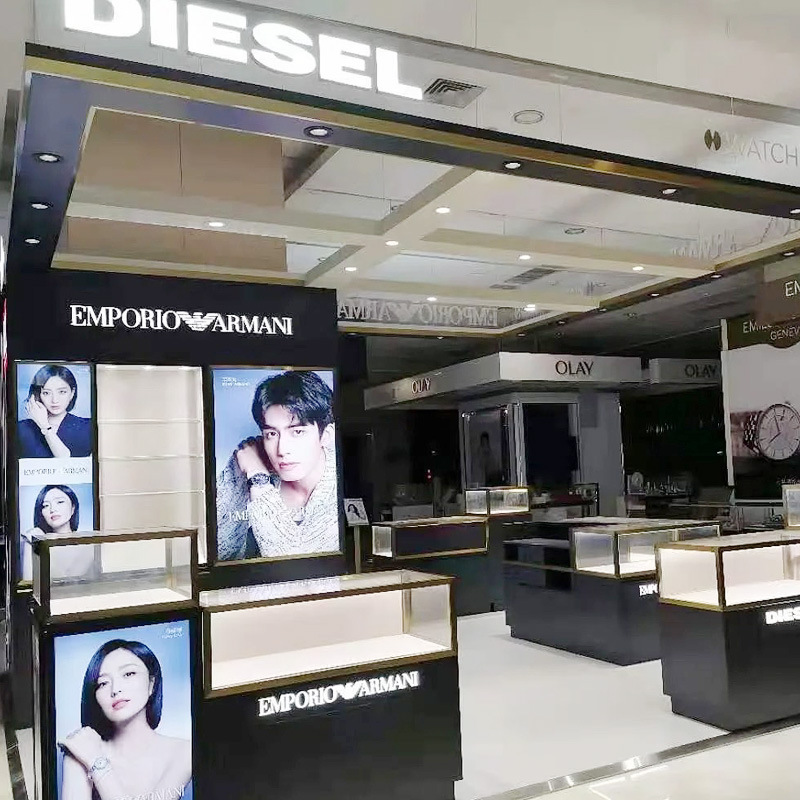 手表玻璃展示柜 钟表亚克力陈列柜 设计专卖店商场首饰置物货架