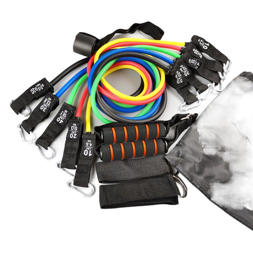 11 unidades traje dispositivo de tensión de fitness tensión cuerda función entrenador de goma combinación auxiliar tensión cuerda traje de fábrica