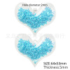 Transparent nail sequins for St. Valentine's Day for contouring, ceramics, accessory, hairgrip