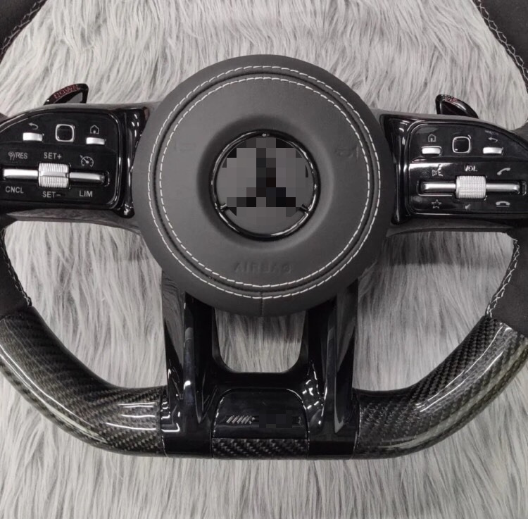 Suitable for Mercedes-Benz old models modified with new AMG carbon fiber steering wheel AECSG-class GLC260GLECLSGTS