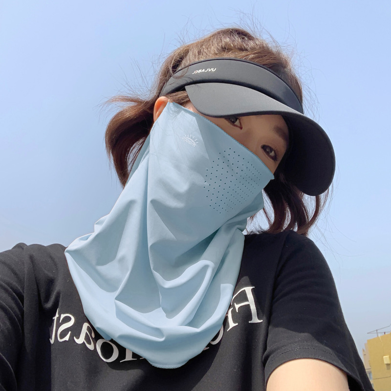 アイスシルク日焼け止めマスクフルフェイス抗UVマスク日焼け止め首カバーサイクリングマスク男性と女性の夏の日焼け止めフェイスマスク|undefined