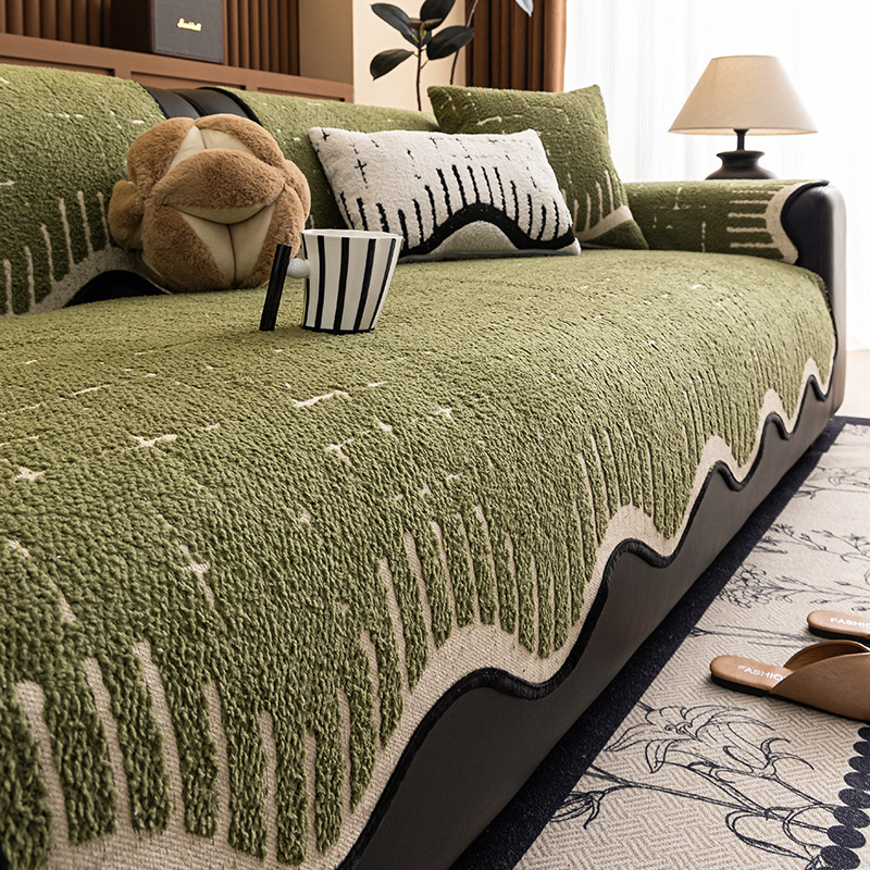 Cojín de sofá de forma especial otoño invierno nuevo cojín de sofá de cuero fijo tela de cojín de sofá antideslizante una toalla de sofá