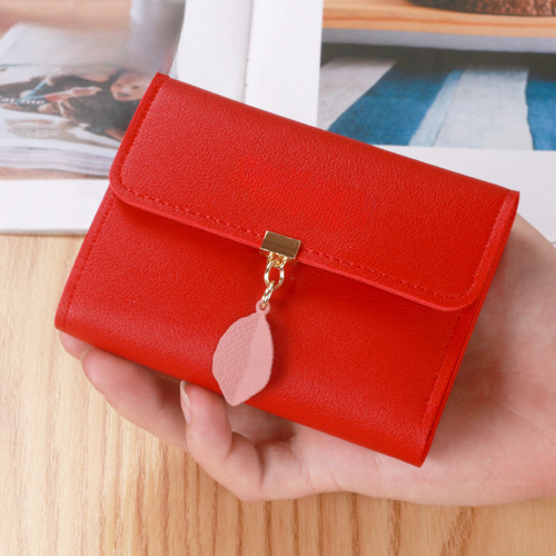 2020 New Korean Style Minimalist Small Wallet Tri-Fold Coin Pocket Money Clip Wallet Cross-Border Short Wallet for Women