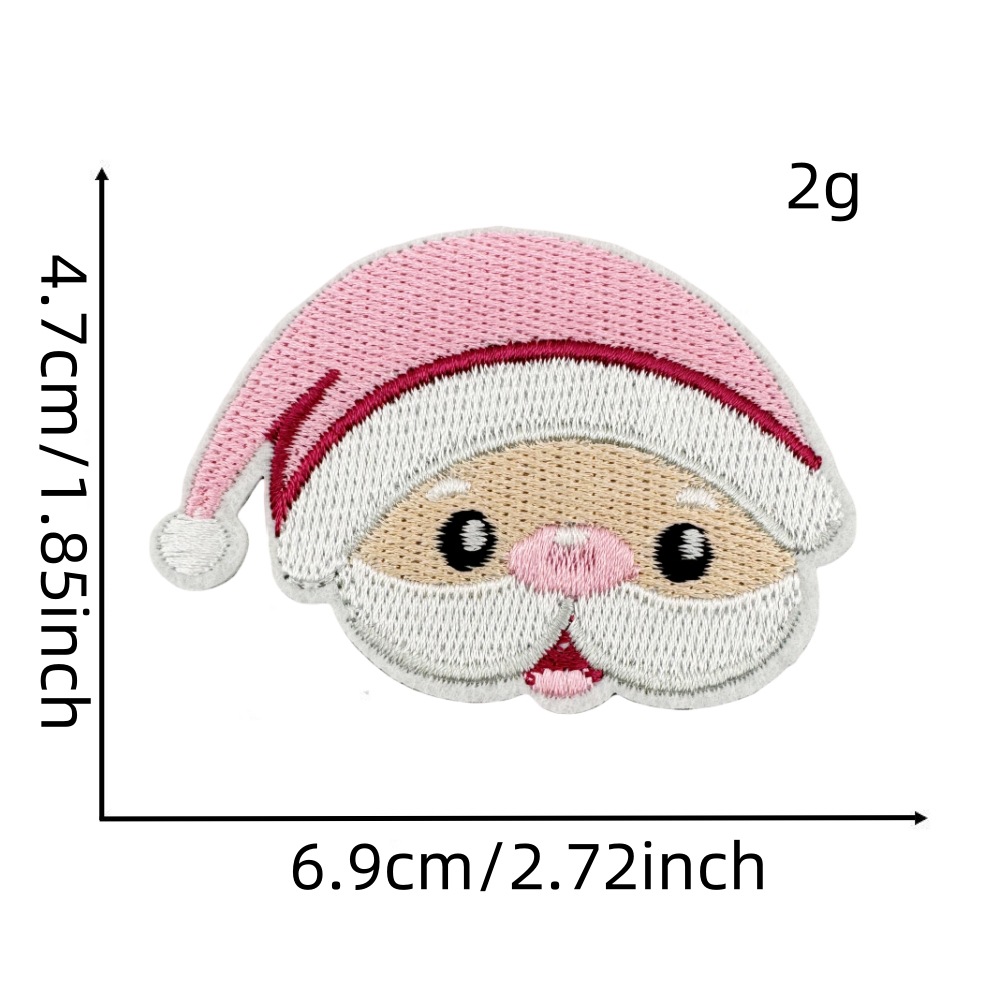 3g Weight Clothing Sticker Patches Classification 1 Piece Quantity Nonwoven, Polyester Material Christmas Festival Christmas Tree, Snowman, Snowflake Pattern Cute Style 1 Piece Cute Christmas Tree Snowman Snowflake Nonwoven Polyester Clothing Sticker Patches 5