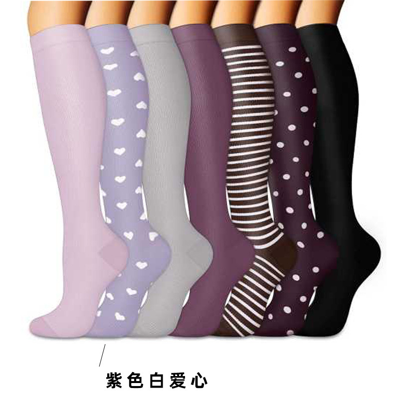 Selección estricta transfronteriza Suministro directo de Amazon en stock medias de presión calcetines de fitness deportivo para hombres y mujeres 168 combinación de patrones