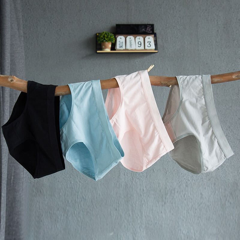 Printless Japanese-style fine-quality underwear for women's briefs pure cotton solid color physiological markless quick-drying shorts for students