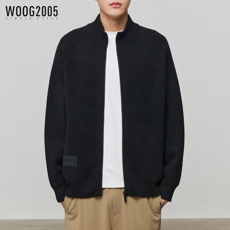 Black cardigan with zipper