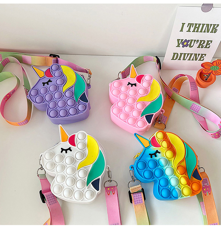 Cross-border new product: Unicorn Rat Extermination Pioneer Coin Purse, Cartoon Silicone coin Purse, mini crossbody bag, storage bag undefined
