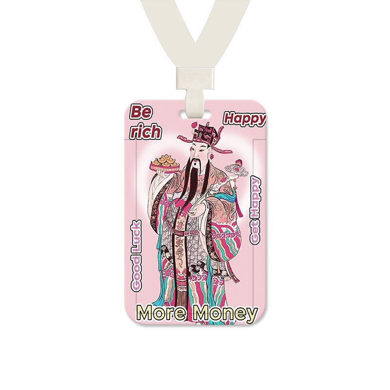 핑크 부의 신 카드 세트 + 목에 흰색 로프