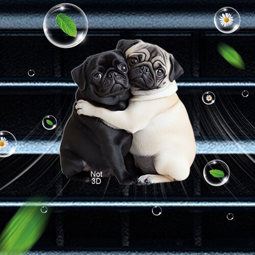 Cross-border e-commerce acrylic car air freshener internet-famous popular pug-shaped car vent clip with aroma diffuser