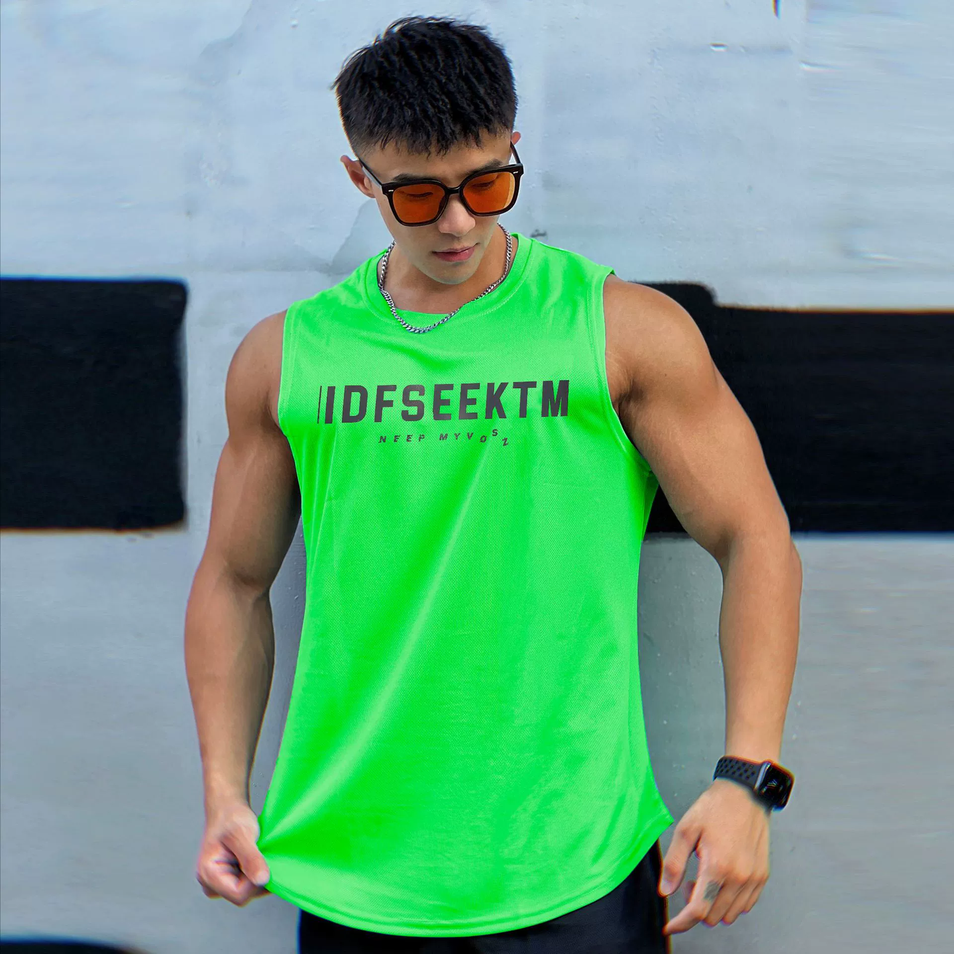 Tide, quick dry basketball vest for gym for training, breathable sports T-shirt sleevless