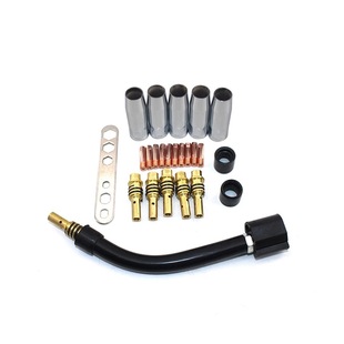 24 pieces of gun/welding gun consumables, electrode and shield cup, connecting rod MIG welding machine gooseneck curve 15AK