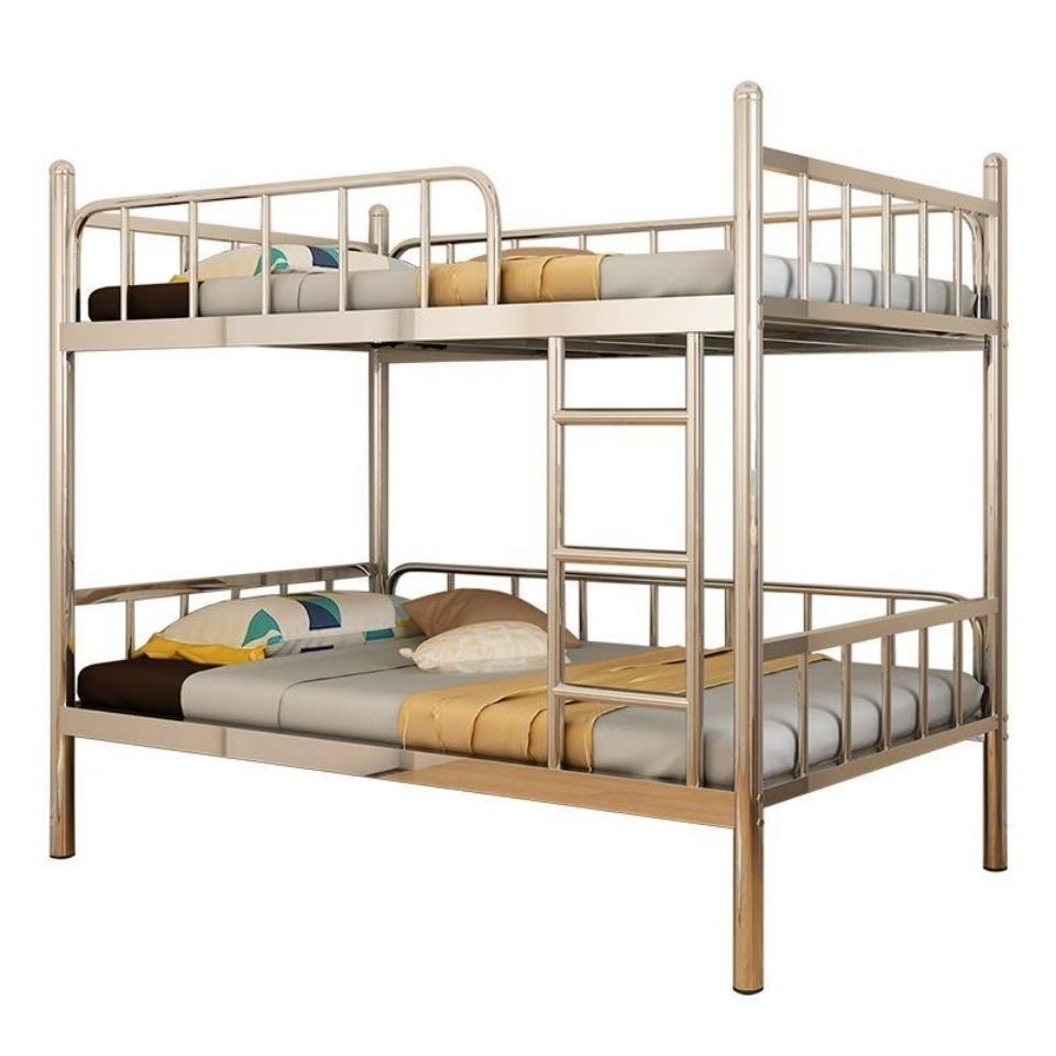Stainless Steel Staff Frame Single Bed Apartment Bed Thickened Double Bunk Bed Bunk Bed Dormitory Bed Frame Bedroom