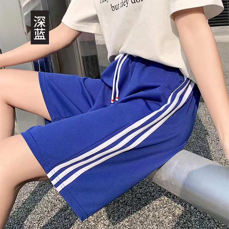 흰색 삼선 반바지 파란색