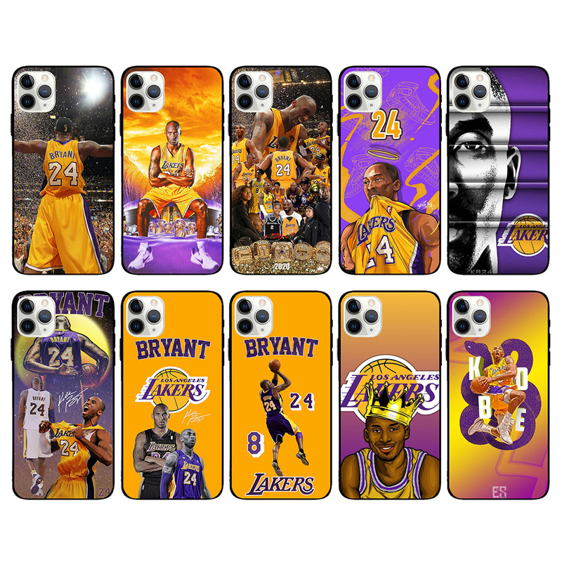 16 Trendy Nba Kobe Bryant Phone Case 17 Suitable for Apple 14 Pro Max Protective Case 13 Matte Soft Case 15 Anti-Drop