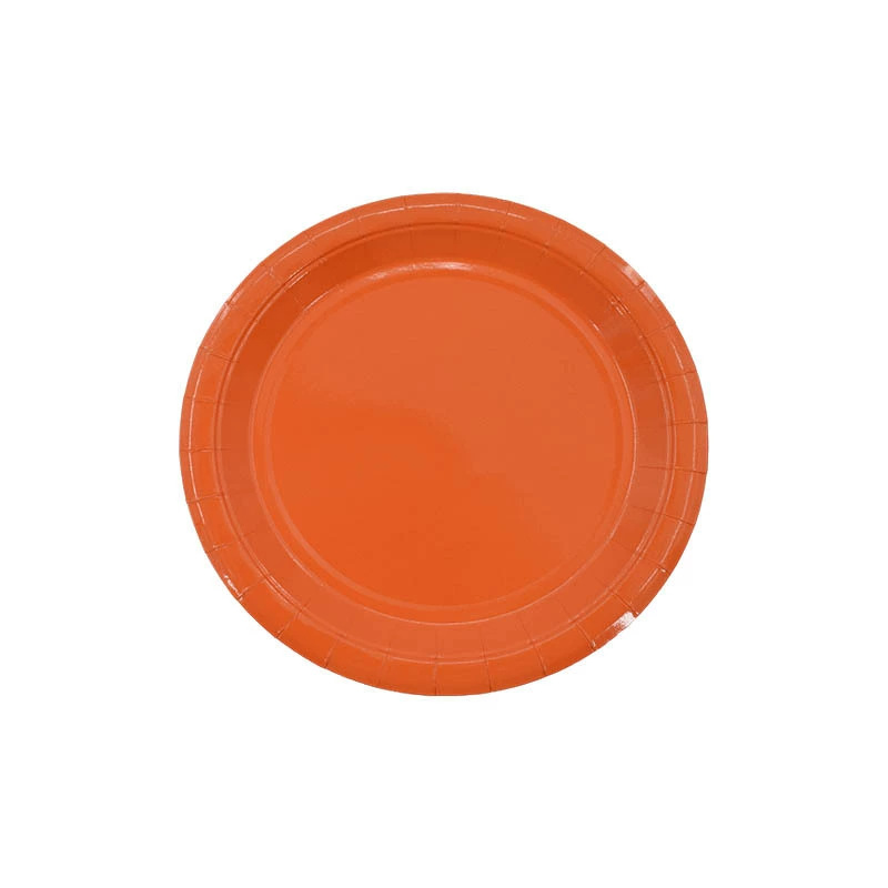 Comercio extranjero transfronterizo Amazon venta caliente de 7 pulgadas 9 pulgadas bandeja de papel desechable platos de pastel para niños fiesta de cumpleaños decoración de cubiertos