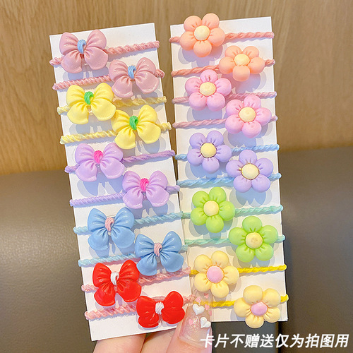 Cross-border wholesale baby hair ties that do not hurt hair, cute cartoon headwear, baby rubber bands, high elastic ropes, children's small hair ropes
